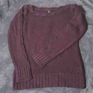 Apostrophe Purple Braided Knit Sweater S